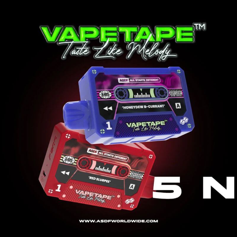 VAPETAPE 12000 HONEYDEW BLACKCURRANT & VAPETAPE 12000 RED SLURPEE