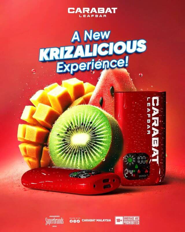 CARABAT-LEAFBAR-KIWI-MANGO-WATERMELON-SG-Vape-Party